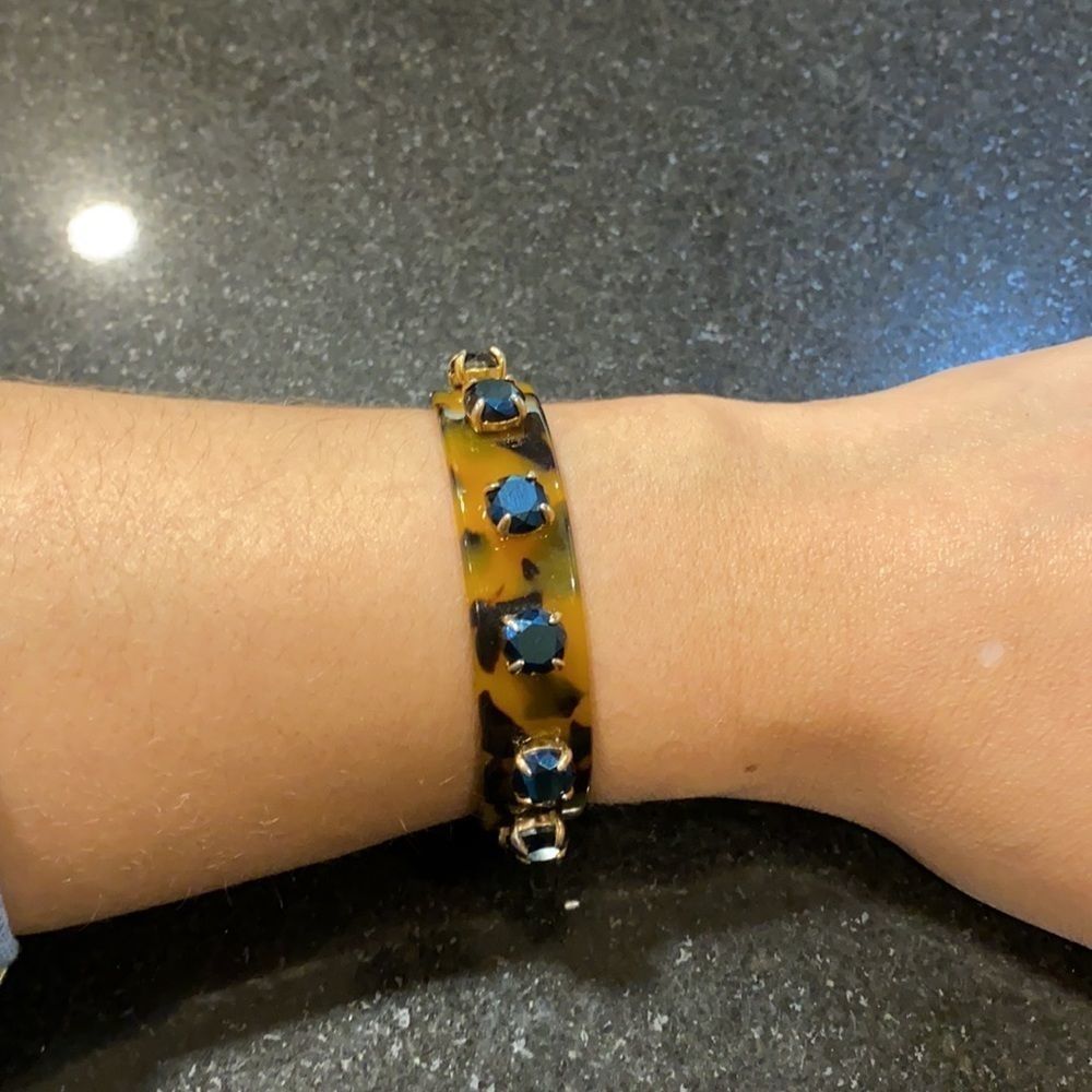 JCrew acrylic bracelet with stones